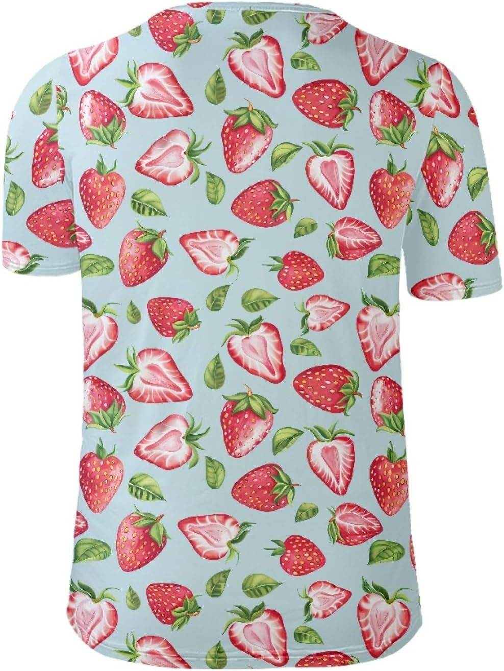 Mens T shirt JooMeryer Mens 3D Fruit Strawberry Lemon Print Short Sleeve Crew Neck Summer Beach tee Casual tops summer clothes