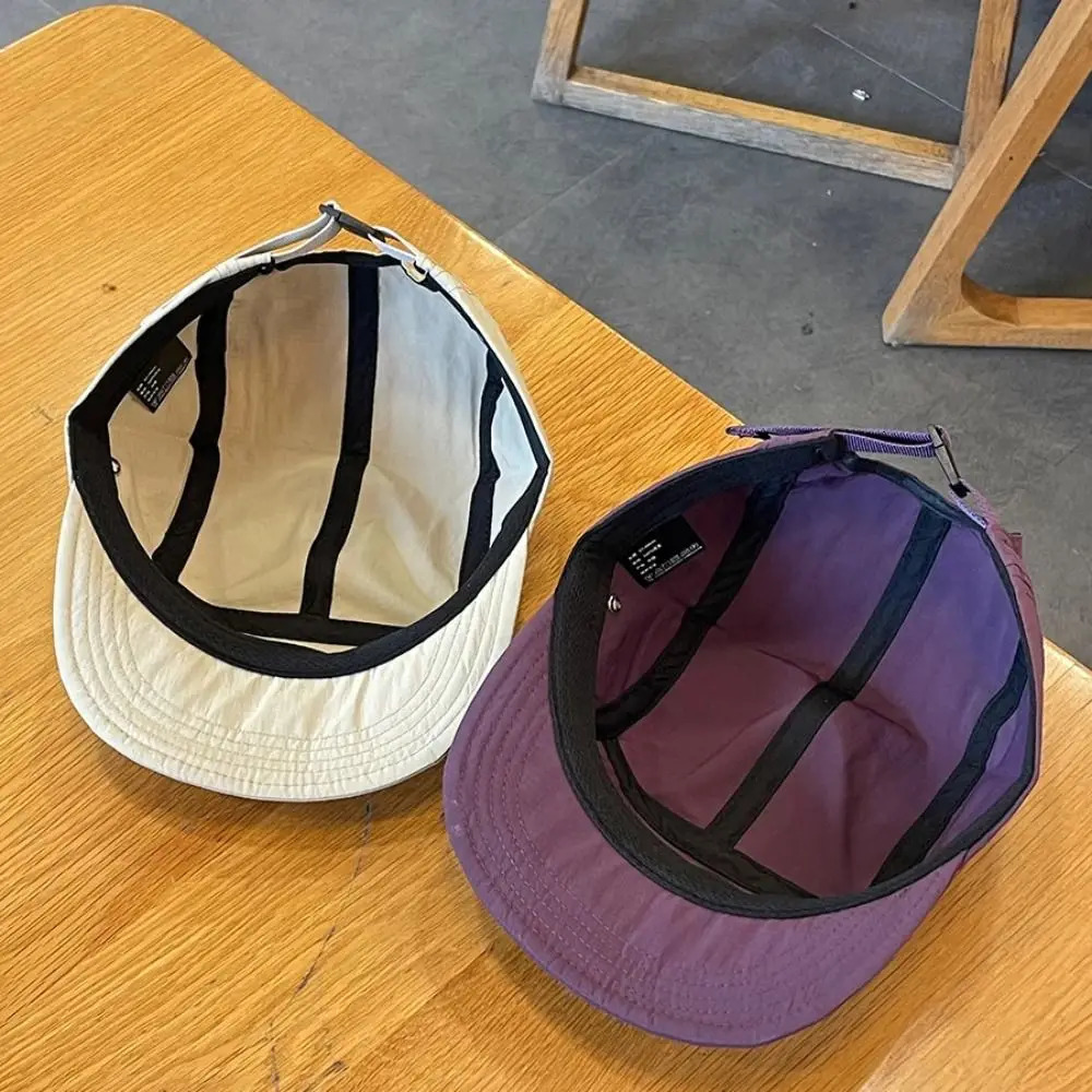 Adjustable Retro Quickdrying Short Brim Baseball Caps Summer Outdoor Sunscreen Casual Versatile 5flap Tooling Camping Hat 250311
