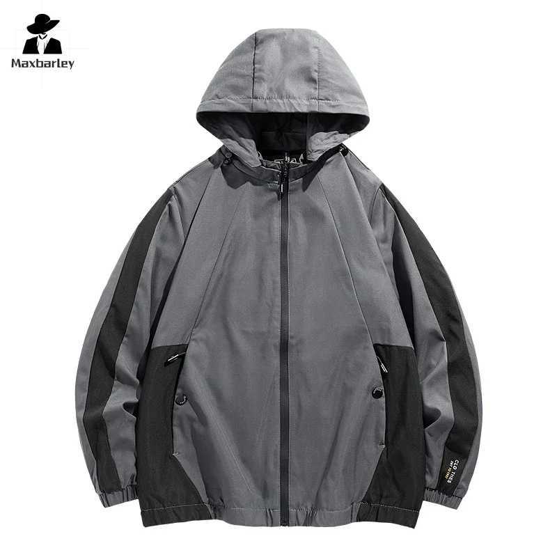 New Autumn Casual Jacket Mens Outdoor Multifunctional Waterproof Windbreaker Hiking Camping Young and Middle-aged Hooded CoatT250311