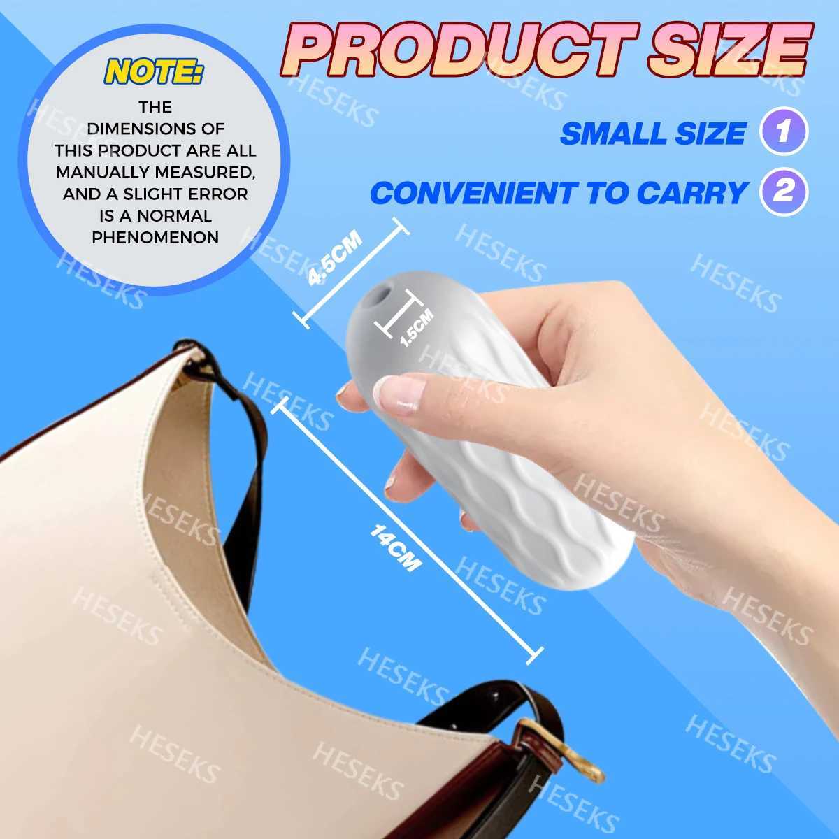Heseks Pocket Pussy Artificial Vaginal Sleeve Male Masturbation Cup Open Handicraft Penis Massager Adult Sex Toy 18+ W250311