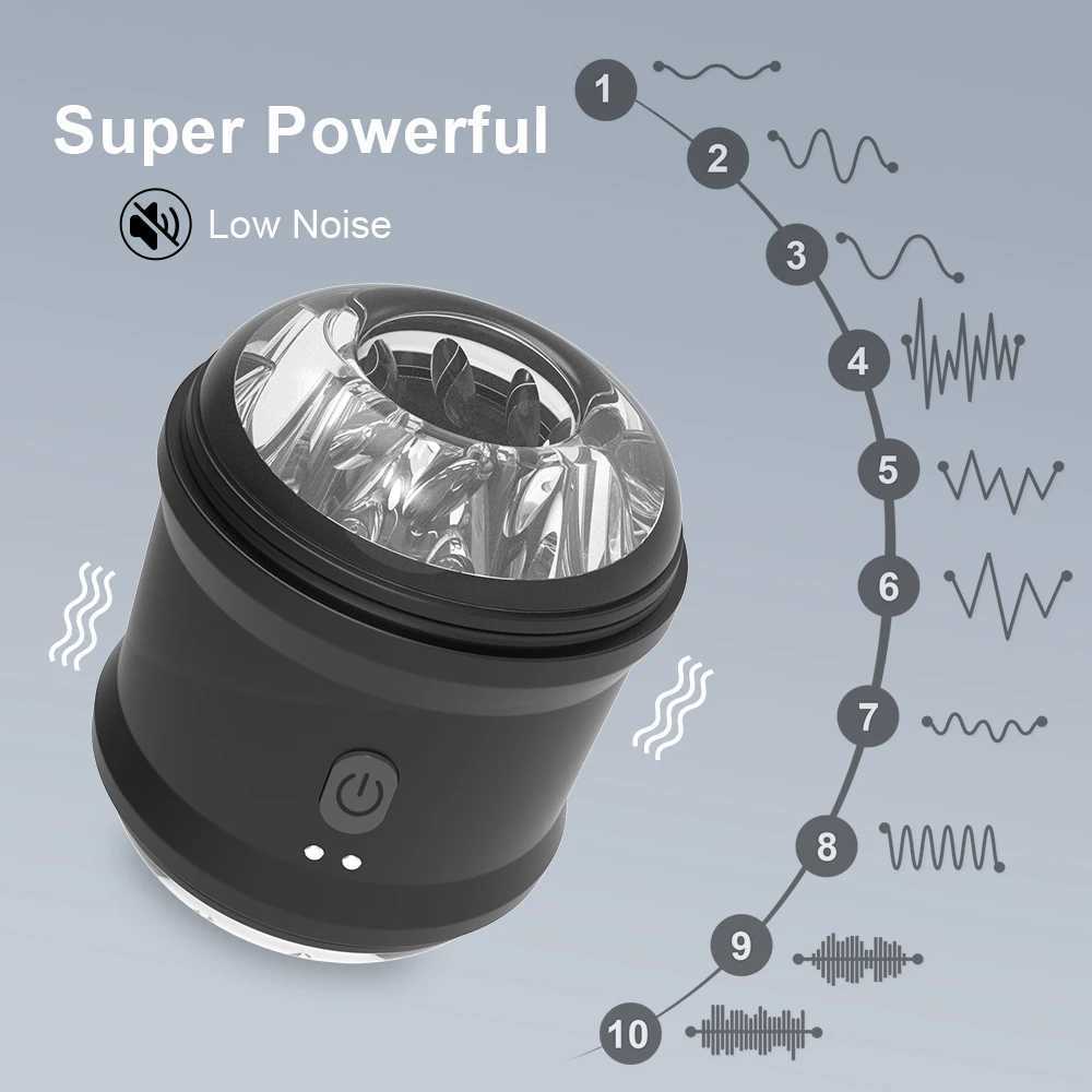 Dual Open-ended Automatic Male Masturbator Powerful Vibrating Masturbation Waterproof Sex Toy Adult Goods Men W250311