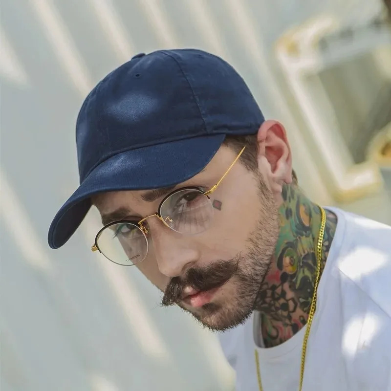 solid color largesized 63cm soft cotton baseball cap for men classic with snap button women highquality golf sun hat 5962cm 250311
