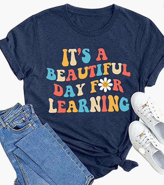 New it is Beautiful Day printed women's t-shirt with versatile temperament for 2025, new trendy clothing ins