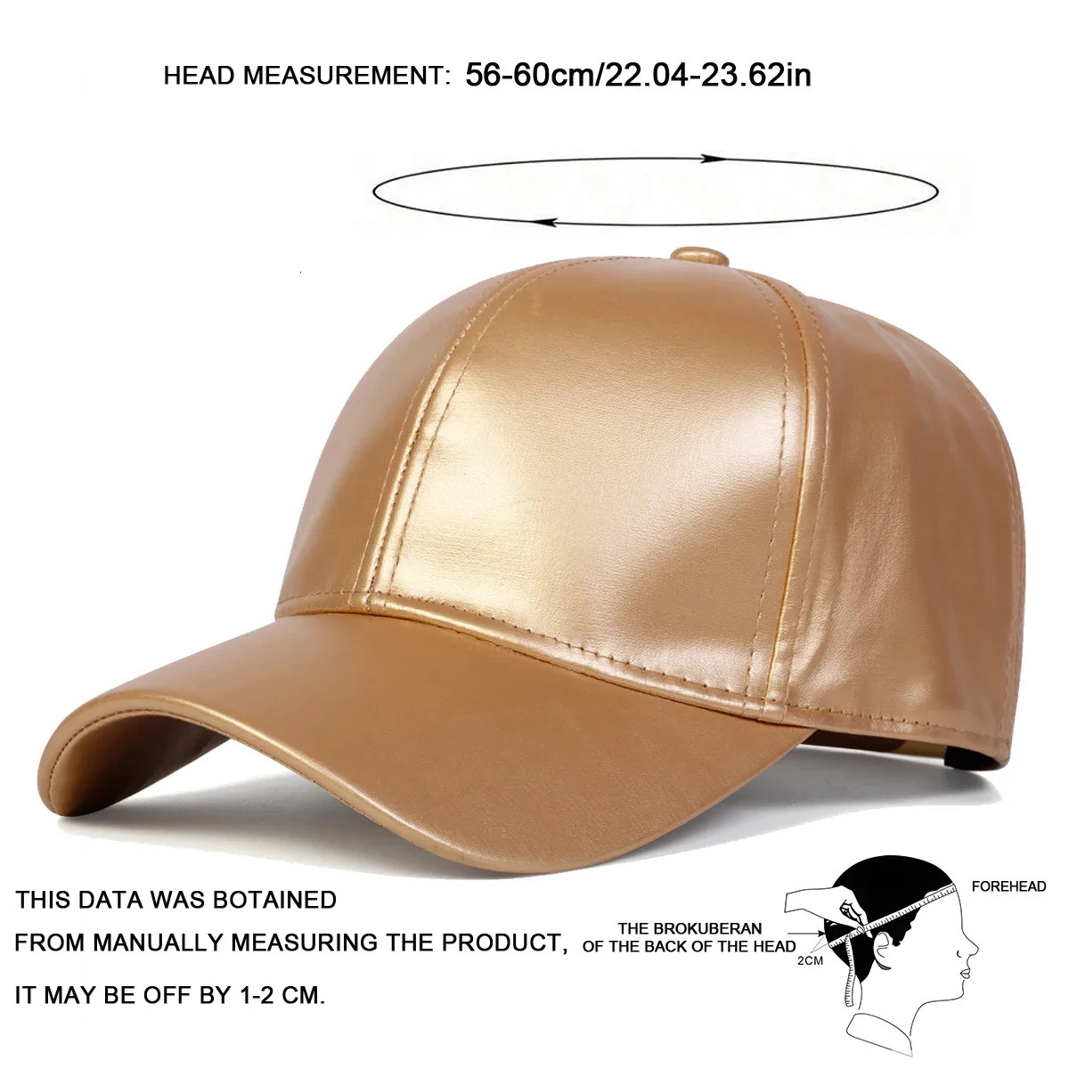 Unisex Light Panel Solid Color PU Leather Baseball Caps Spring Autumn Outdoor Adjustable Casual Hats Dad Hat Sunscreen 250311
