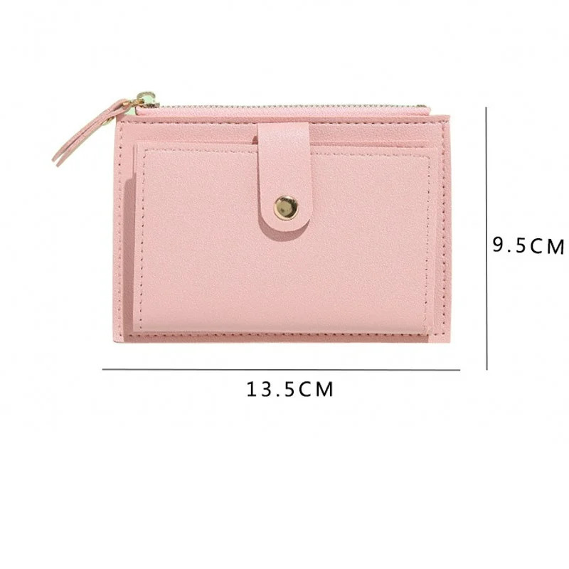 Women Wallets PU Leather Female Purse Mini Hasp Solid MultiCards Holder Coin Short Slim Small Wallet Zipper 250311