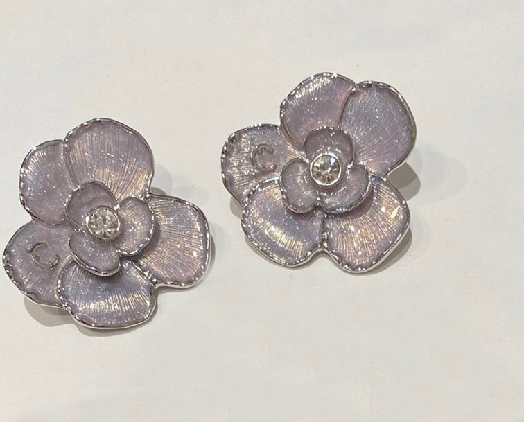 Luxury quality charm drop earring with flower shape and special color have stamp box PS6457