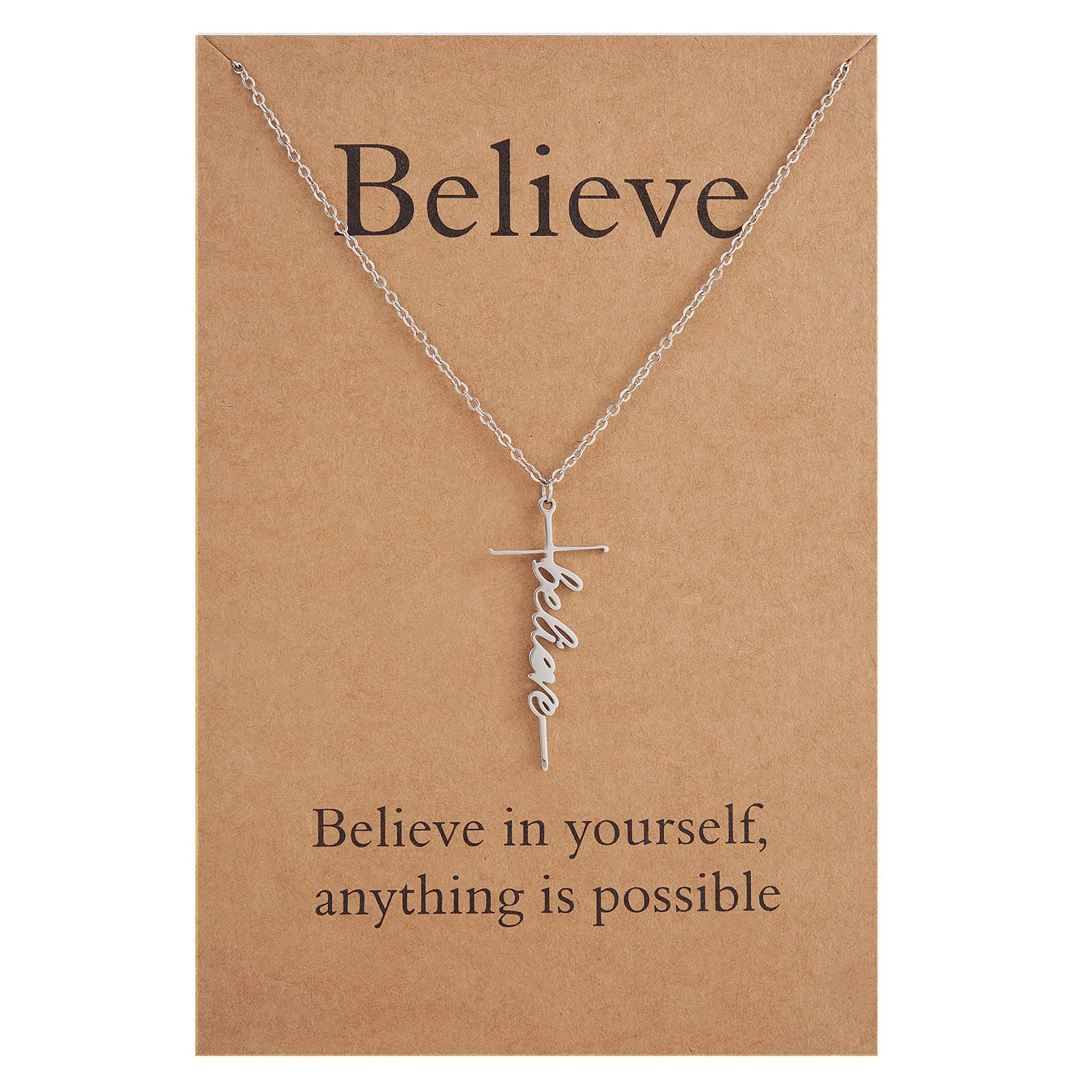 Faith Cross Necklace For Women Men Making Of Titanium Steel Plated Thick Gold Christian Designer Jewelry Woman Girls Valentines Day Religious Gift