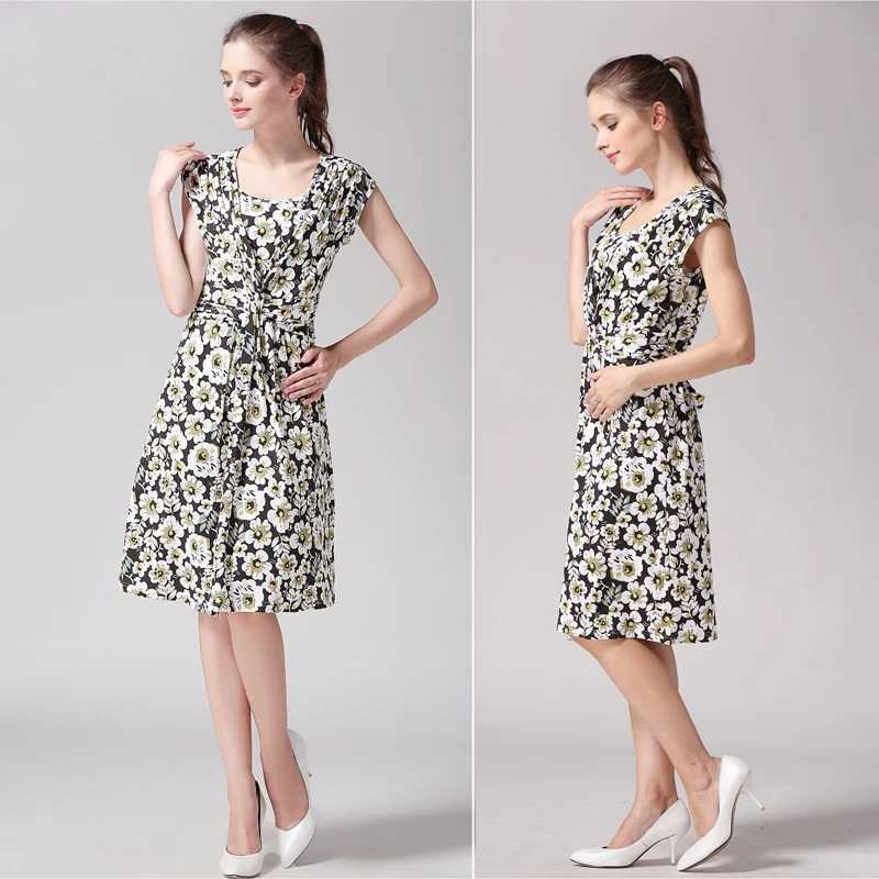 Summer Maternity Clothes Beach Dresses Sleeveless Nursing Clothing Breastfeeding Dress for Pregnant Women Lactation Dress WearT250311