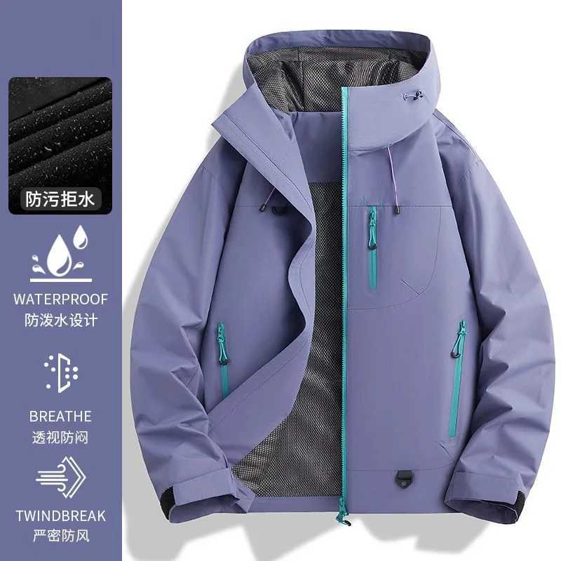 Womens Waterproof Windproof Mountaineering Jacket Lightweight Hard Shell Outdoor Jacket Hiking Camping Cycling Urban FashionT250311