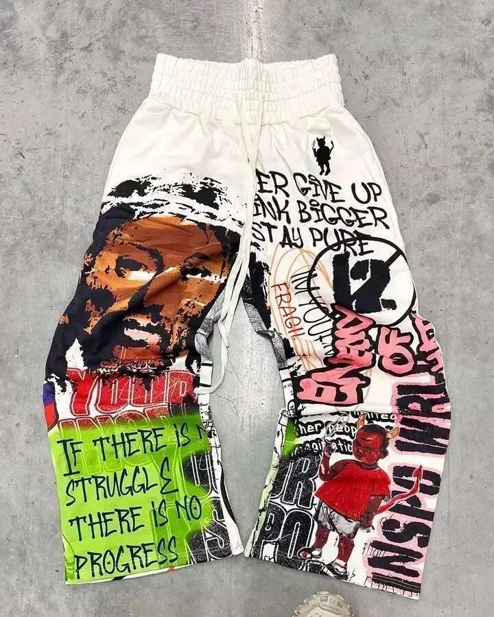 2025 New Hip Hop Style Letter Embroidered Fashion Designer Men s Pants American Street Wear Straight Leg Sports Pants Men s Loose Casual Pants