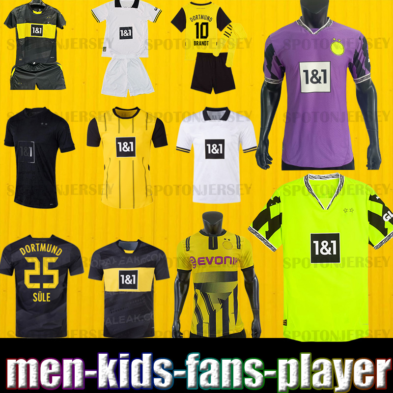 dortmunds trikot soccer jerseys 25 BVBs Special HALLER 2024 2025 4th SABITZER football shirt ADEYEMI BRANDT All Black MOUKOKO MALEN men kids Kits Borussias trikots