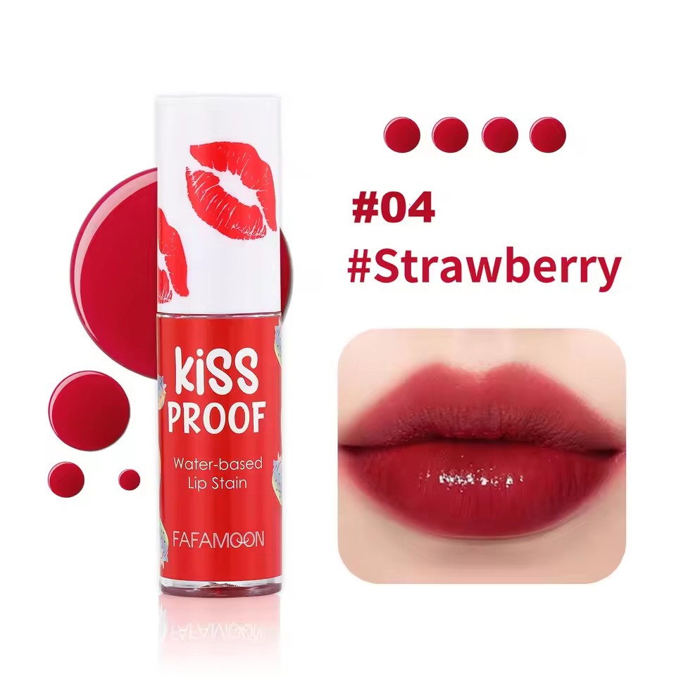 Tint Dyeing Liquid Lipstick and Blush 2 in 1 Waterproof Mirror Lip Gloss Water Lip Tint Non-sticky Lip Eye Cheek Makeup Cosmetic