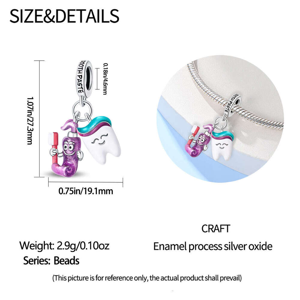DIY Jewelry Accessories Bracelet 925 Sterling Silver Charms Medical Auscultation Pendant Bead Children's New Style Gift Fashion jewelry
