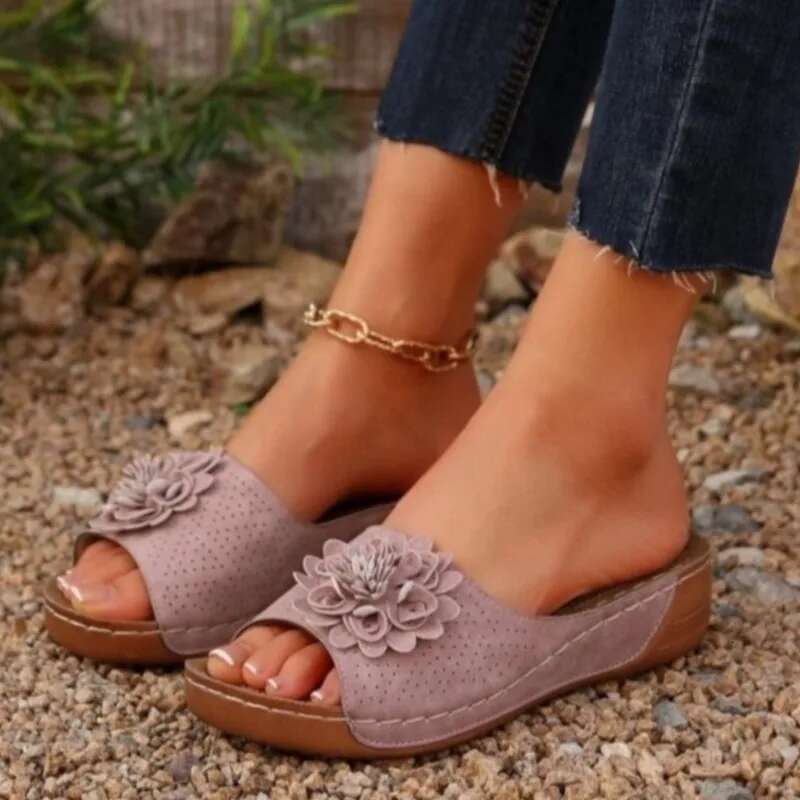 Sandals Summer Woman Party Shoe Slip On For Wedge Ladies Shoes Platform Female Slippers Women Footwear