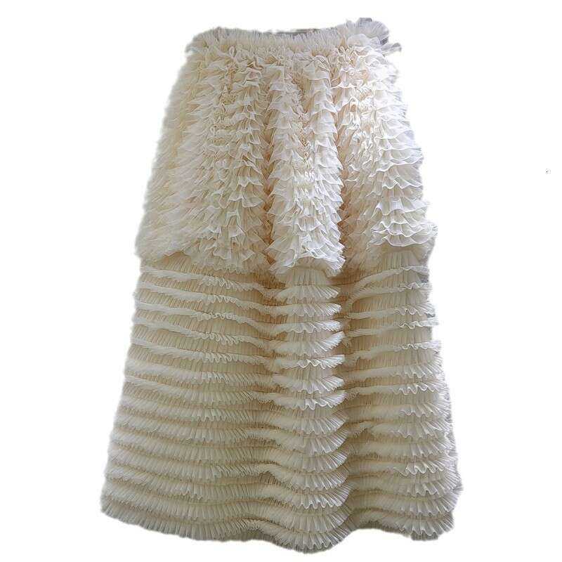 French Heavy Industry Design Loose Cake 2025 Spring/Summer New High Waist Mesh Puffy Half Skirt For Women