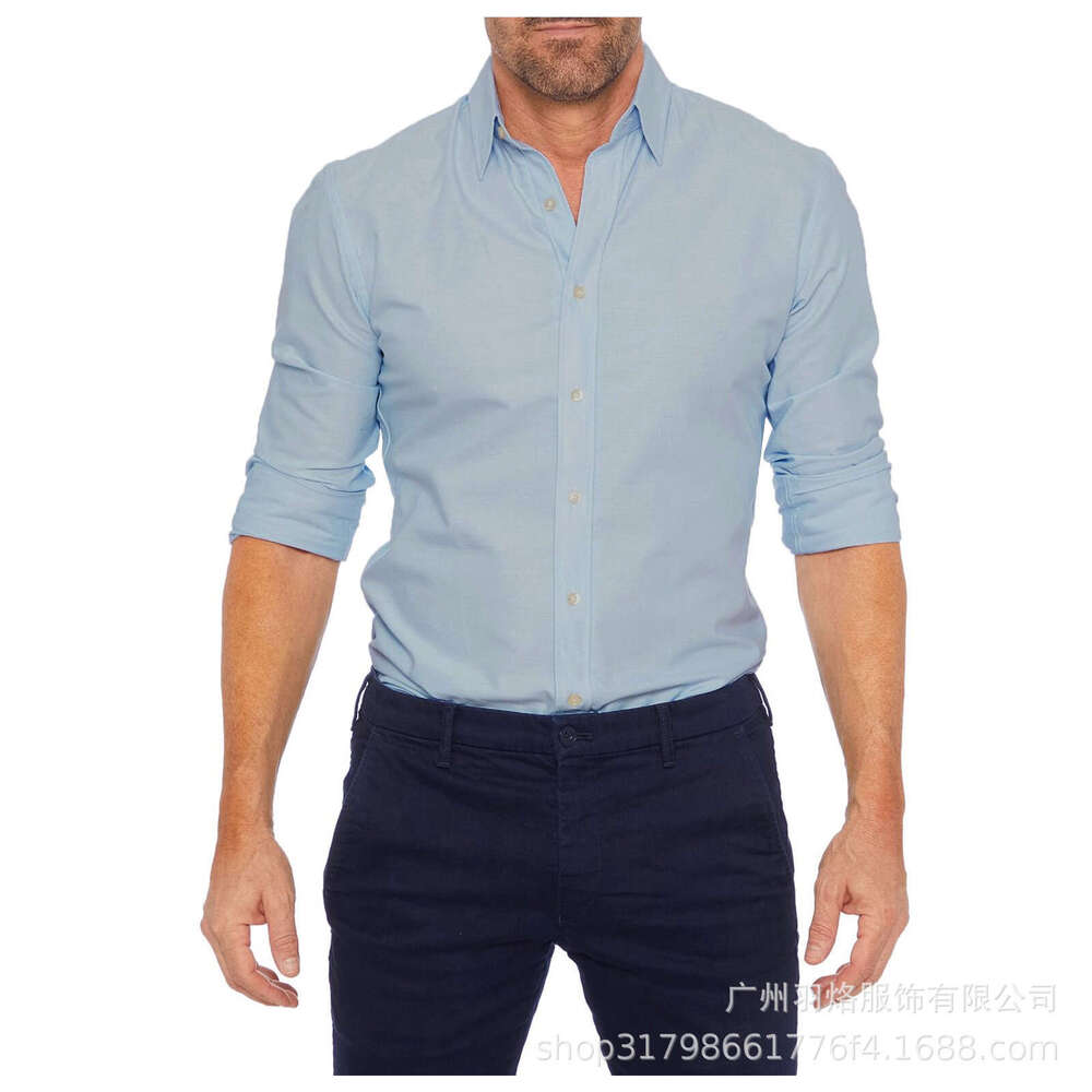 Men's Four Seasons Leisure Oxford Cloth Shirt Slimming Business Edition Anti access Zipper Design for 2025 New Casual Fashion Trendy Clothing