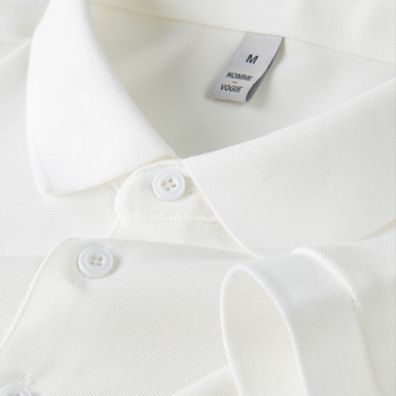 Men's polo shirt short sleeved business solid color lapel T-shirt casual 2025 new summer thin design pearl cotton versatile tracksuit