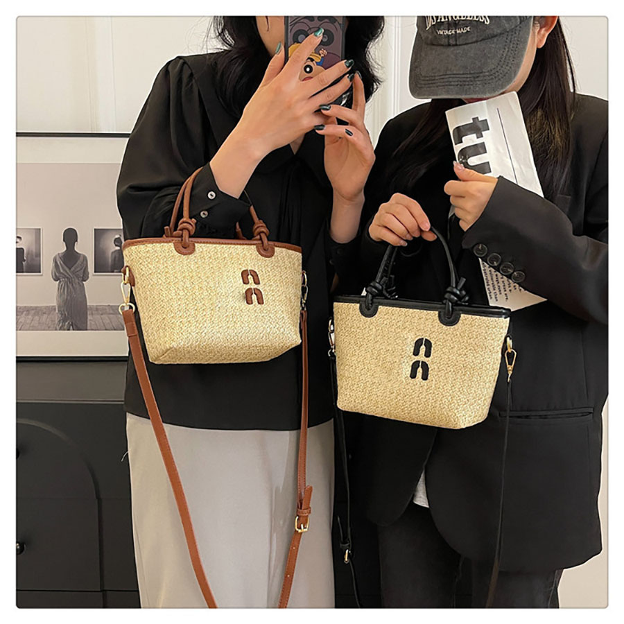 Totes 2024 Summer Beach Bag Designer Luxury Tote Shoulder Bags For Women Crossbody Messenger Square Hand Straw Purse Free Shiping