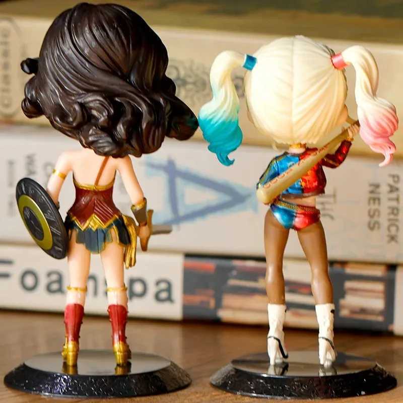 Anime Wonder Woman Harley Quinn Joker Action Figure Model Toys Cake Decoration Collection Doll Birthday Present For Kids dollXJ250311