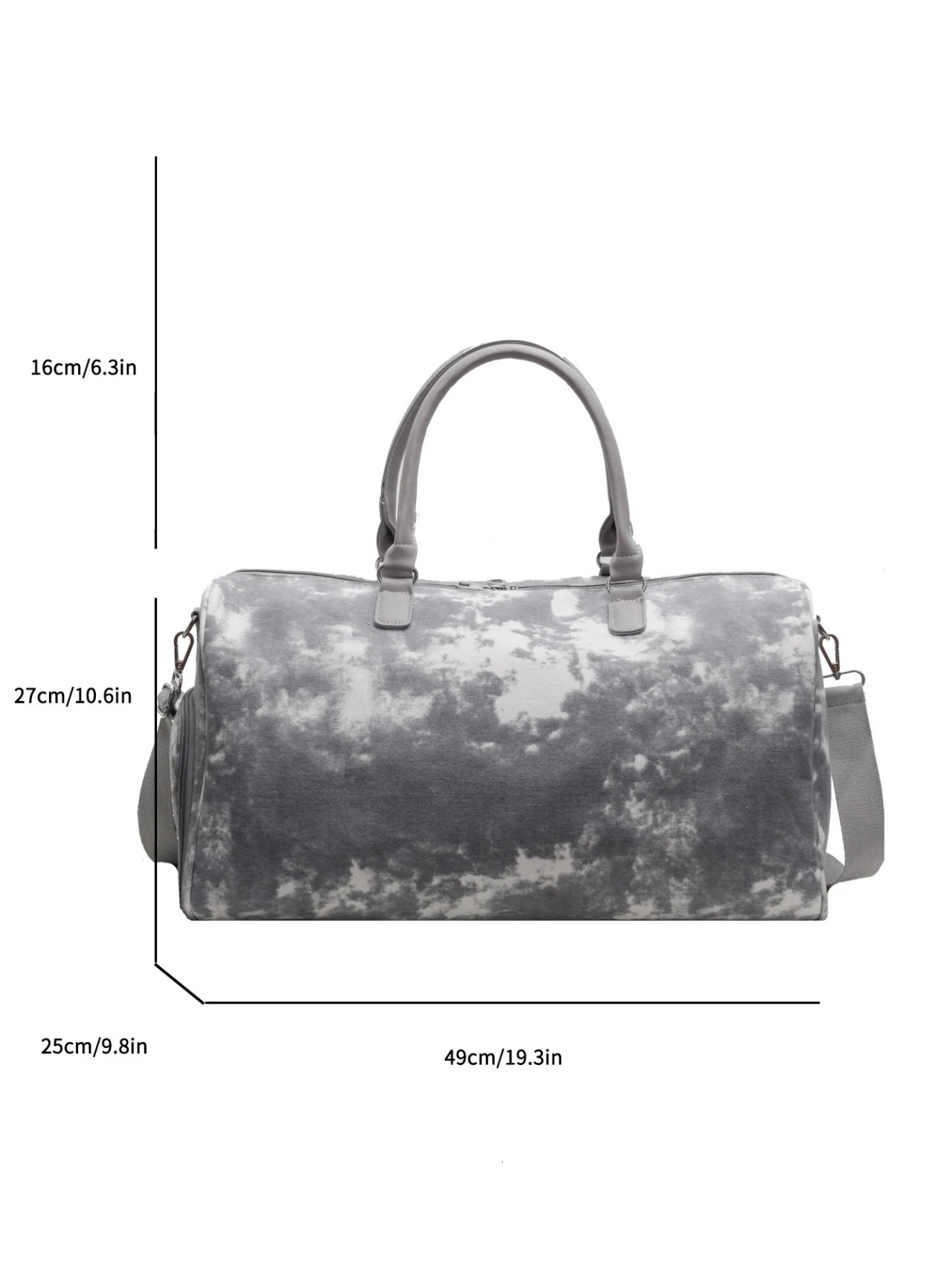 Fashion canvas tie dye womens travel bag y ner Boston large capacity shoulder cross with shoe company 250311