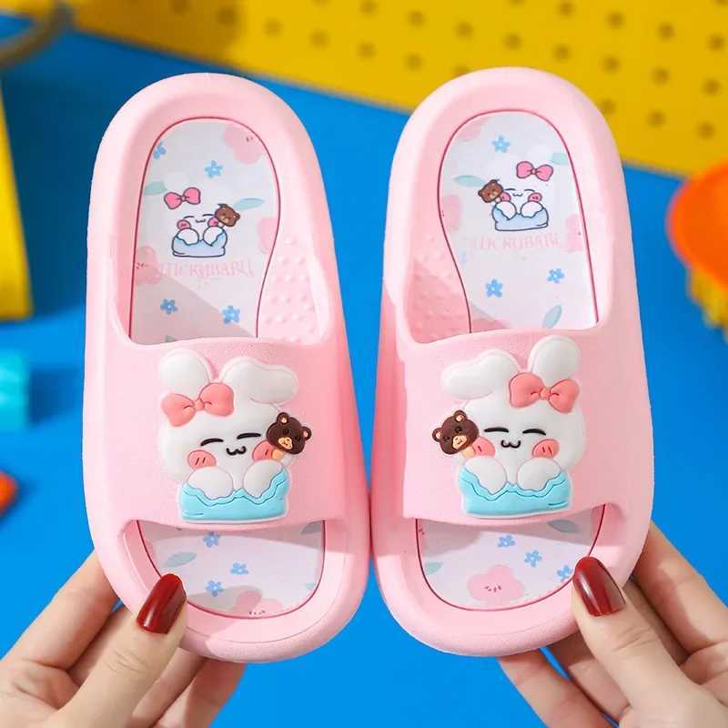 Children Slippers Paternity Indoor Home Shoes Boys Girls Non-slip Shower Flip-flops Sandals Kid Cartoon Outdoor Walking FootwearT250311