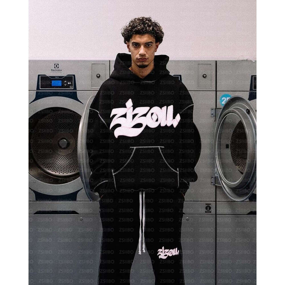 Autumn Fashion Brand Letter Print Reverse Line Sweater Y2K Hip Hop Street Wear Men's and Women's Pullover Top