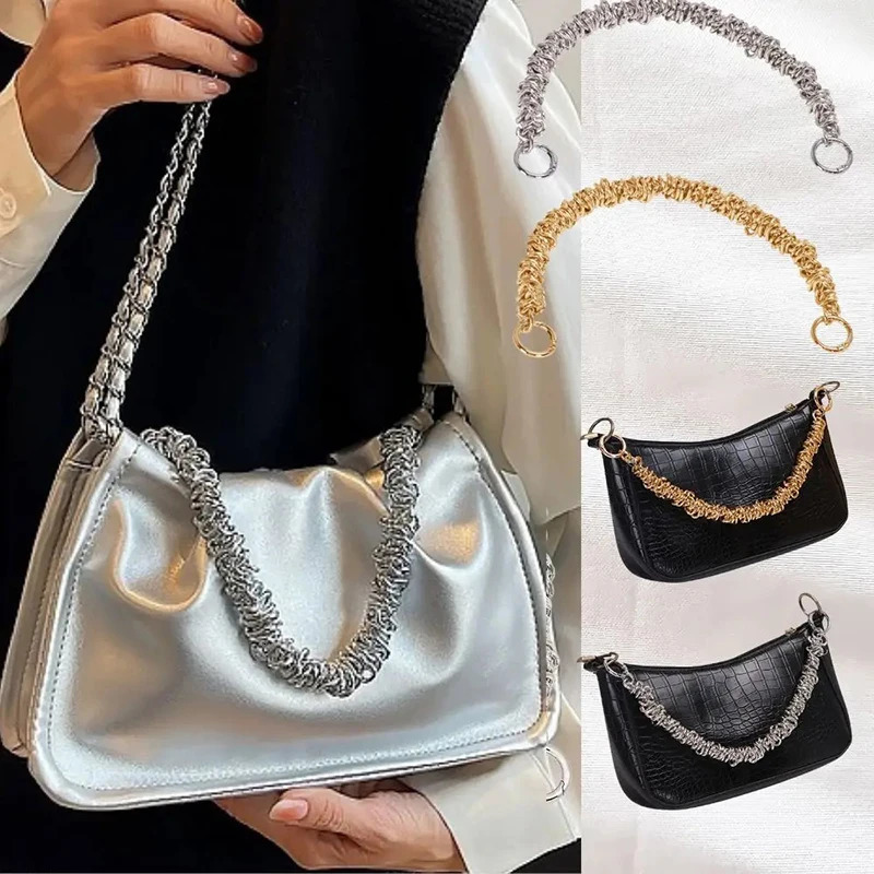 Exquisite Irregular Handbag Chain Metal Handle For Shoulder Bag Replacement Parts Women Accessories 37CM Short Strap 250311