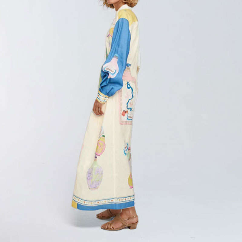 2025 New Casual And Fashionable Printed Shirt, Cardigan, Temperament Dress KLMY