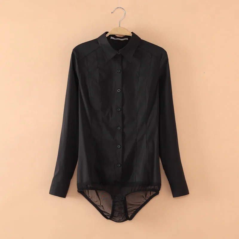#2101 Body Shirt Women Summer Black Blue White Blouse Long Sleeve Feminino Ladies Shirts Fashion Office Lady 250311