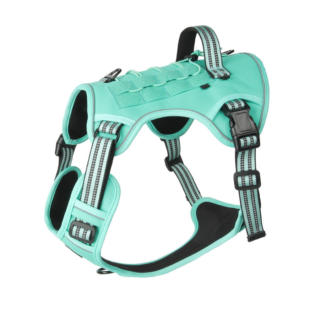 Tactical Dog Harness for Small to Large Dogs , Durable Reflective Dog Harness, Easy to Control, Large Dogs No Pull Adjustable Pet Harness, Dog Cat Acc