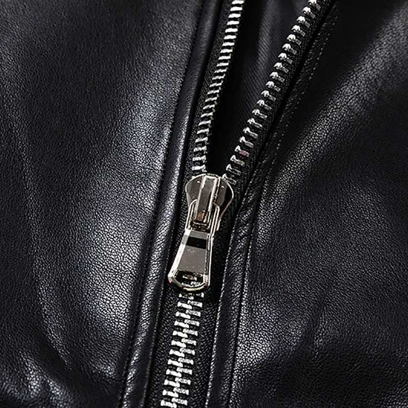 Mens Short Moto Leather Jacket. Solid Color Loose Fit with Metal Double-headed Zipper. Casual PU Leather Jacket.T250311
