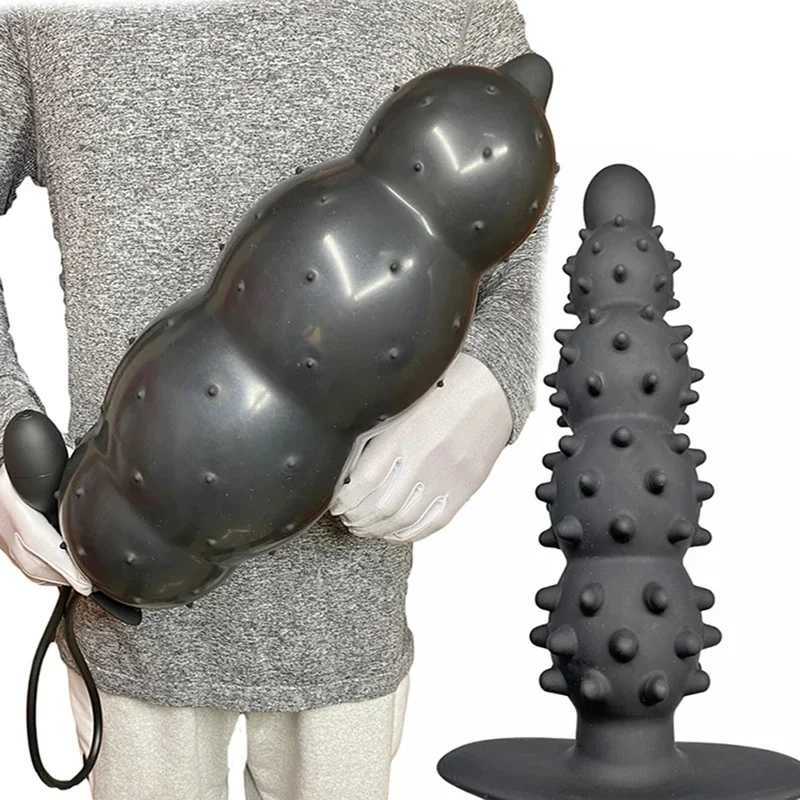 DildoSilicone Inflated Adult Sex For Women/Man Dilator Prostate Massage No Anal Toys BigXJ250311
