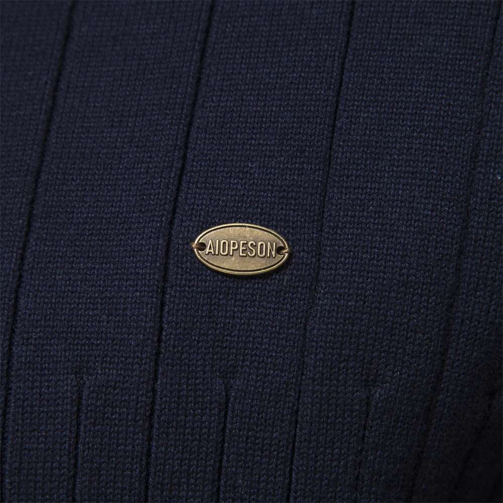 New Autumn Zipper Pullover Sweaters For High Quality Warm Winter Stand Collar Cotton Knitted Sweater Men