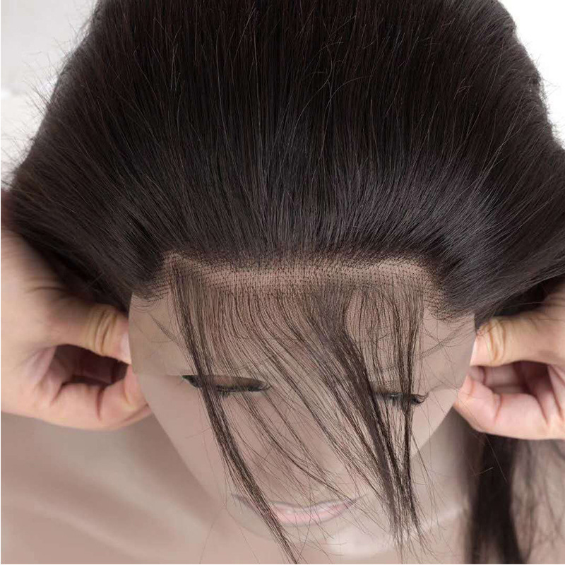 8-20 Inch 4x4 Lace Human Hair Closure 8A Grade Remy Hair Natural Looking Invisible Part High Quality Straight Wigs for Women Elegant and Intellectual 