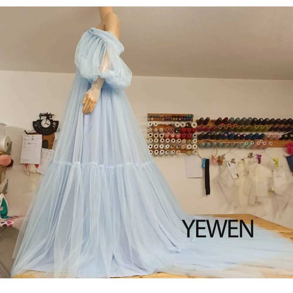 Short Puffy Sleeves Off Shoulder Maternity Formal Dress Long Maternity Gowns for Photo Shoot Yewen Dress Plus Size X250224