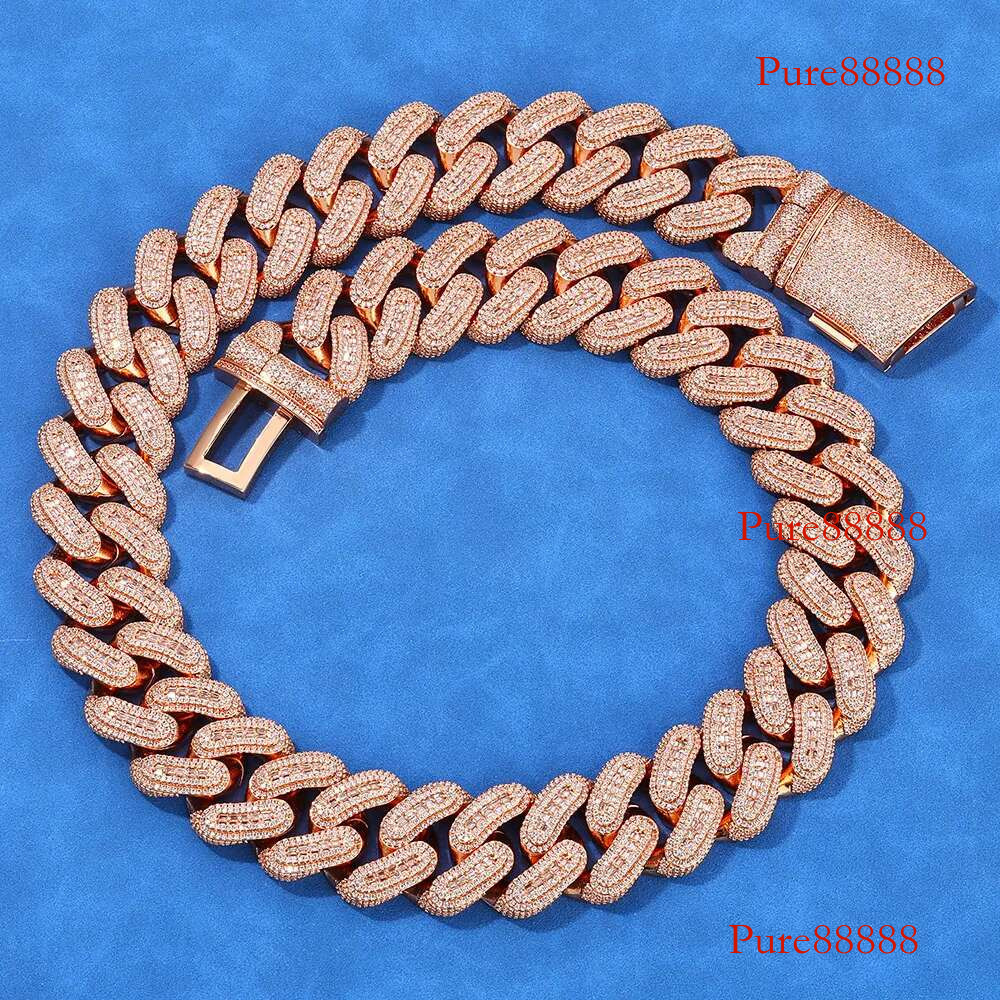 Hip Hop 29mm Iced Out Fine Jewelry Rose Gold Plated Big Heavy Chain for Men Cuban k Necklace Birthday Gift