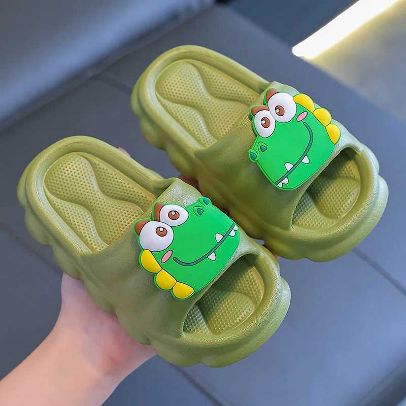 Summer childrens slippers boys shoes and girls indoor non-slip soft bottom home baby sandalsT250311