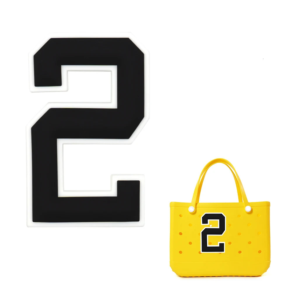 1 piece bag charm black and white digital accessories womens fashionable beach handbag decoration cute rubber pendant 250311
