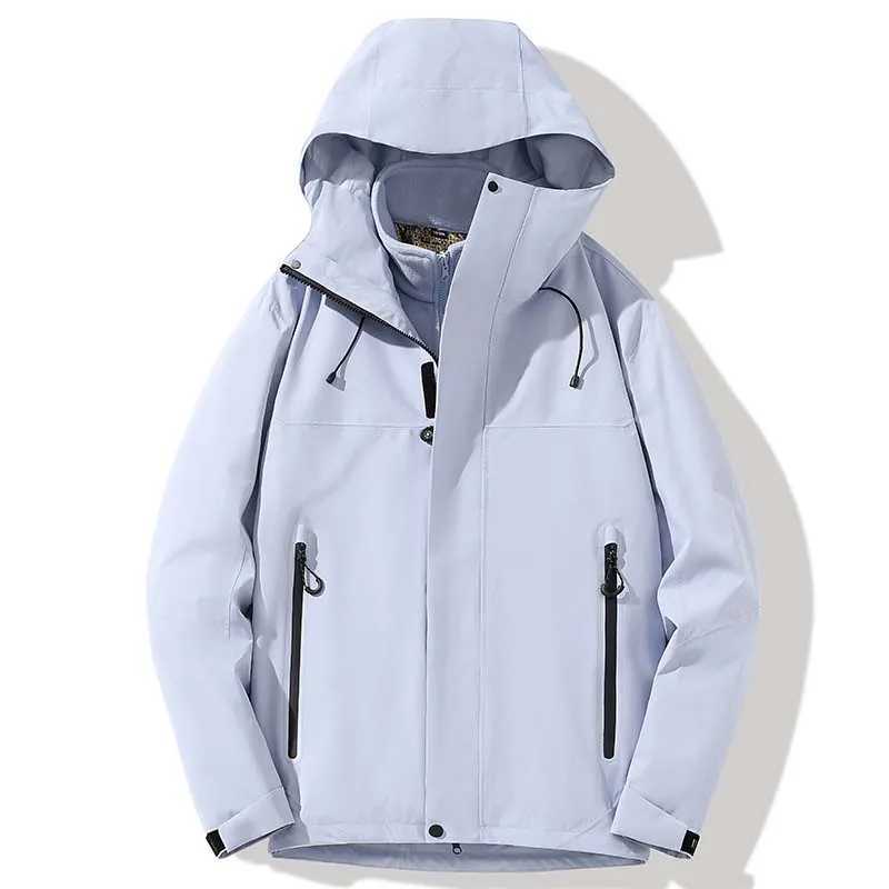 Hiking Jacket Men Waterproof Women 3 In 1 Warm Windproof Coats Winter Mountaineering Ski Outdoor Camping Jackets Fleece Ski CoatT250311
