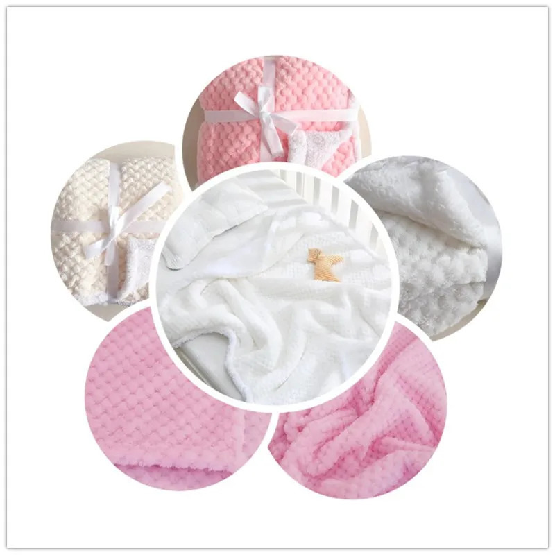 born Thermal Fleece Blanket Soft Swaddle Envelope Wrap Bedding blanket Swaddling Infant Quilts Pineapple Plaid Blankets 250218