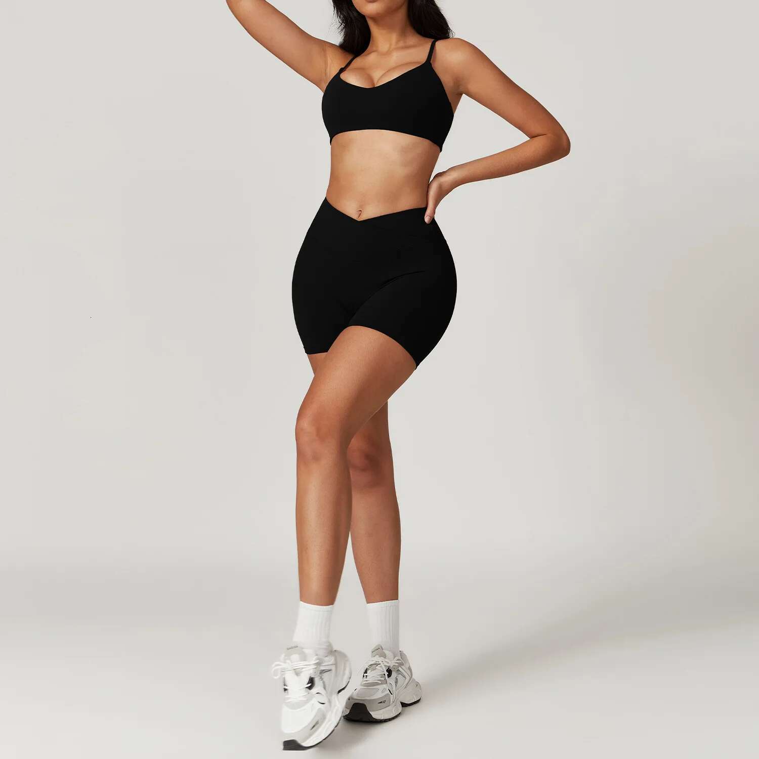 Women Sportswear Yoga Set 2Pcs Sport Suit Workout Clothes Short Sleeve Gym Crop Top High Waist Leggings Fiess Sports Wear