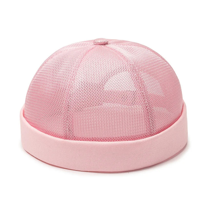 Simple American Retro No Brim Watermelon round Cap Pure Mesh Hat Breathability Men Women Hip Hop 250311