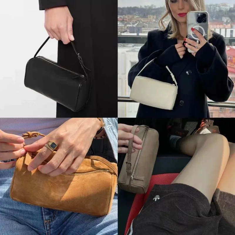 Chic Unisex Retro Brown Leather Sling Bag - Sleek Small Quilted Satchel Perfect for Any Occasion