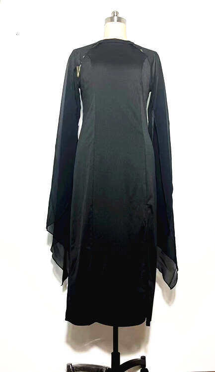 Popular European and American women's chiffon patchwork grand queen style dress, 2025 new casual fashion trend clothing