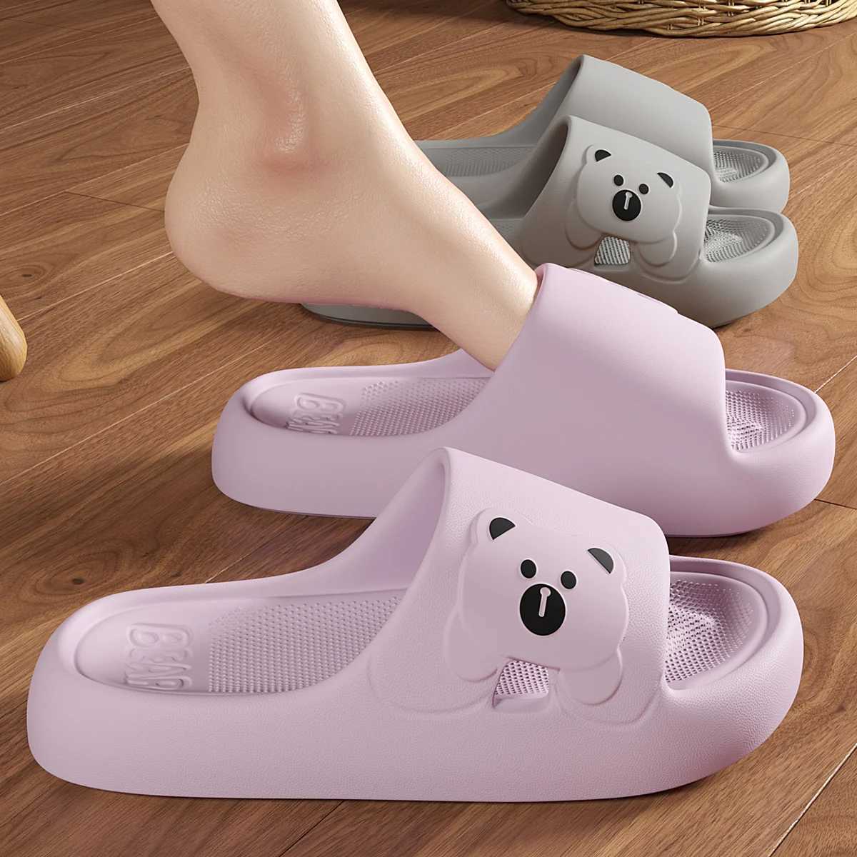 Cartoon Slippers Cloud Thick-soled Sandals 2025 New Summer Fashion Soft Bottom Fun Beach Men Slippers Womens Sandals EVA SlidesT250311