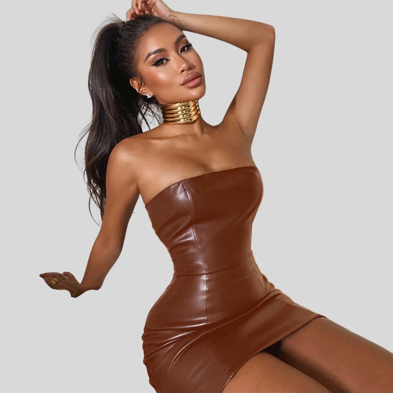 European and American women's clothing new summer sexy tube top temperament dress night skirt