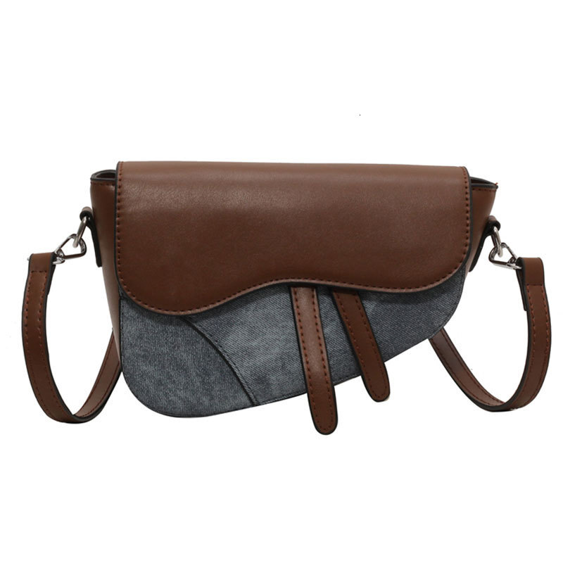 This Year's Popular French Style Niche, Simple, High-End, Fashionable Saddle For Women, Versatile, Contrasting, Stylish Commuting Crossbody Bag