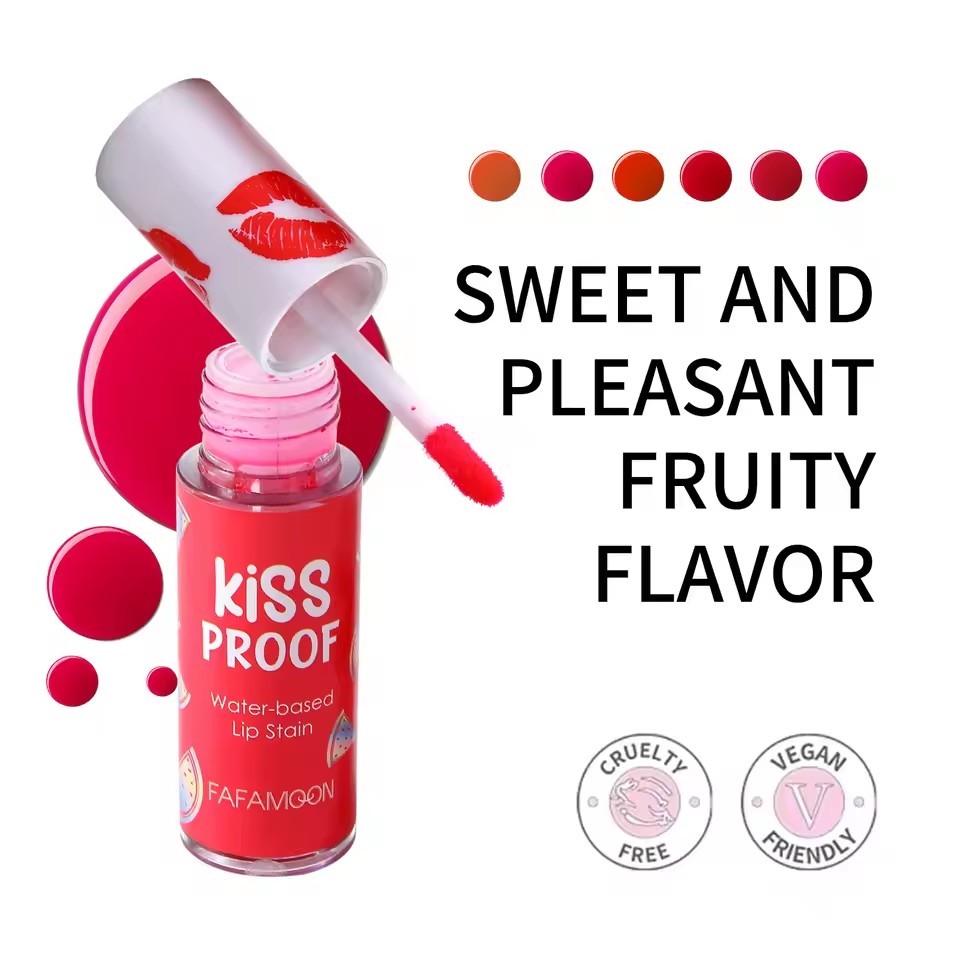 Tint Dyeing Liquid Lipstick and Blush 2 in 1 Waterproof Mirror Lip Gloss Water Lip Tint Non-sticky Lip Eye Cheek Makeup Cosmetic
