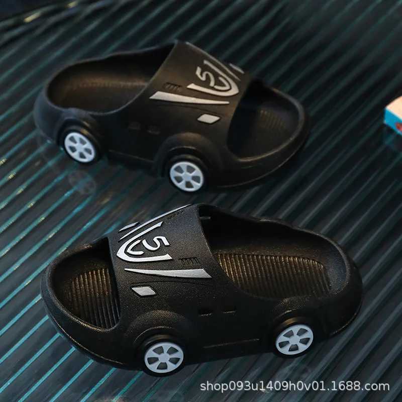 CINESSD Kids Luminous Slippers Summer Sandal Indoor Outdoor Soft Anti-slip Cartoon Car Kids Shoes Personality Children SandalsT250311