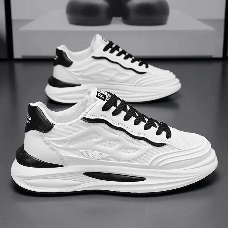 2025 New Model Designer Fashion White Men Casual Sneakers Outdoor Breathable Lightweight Running Platform Comfortable Tennis Shoes